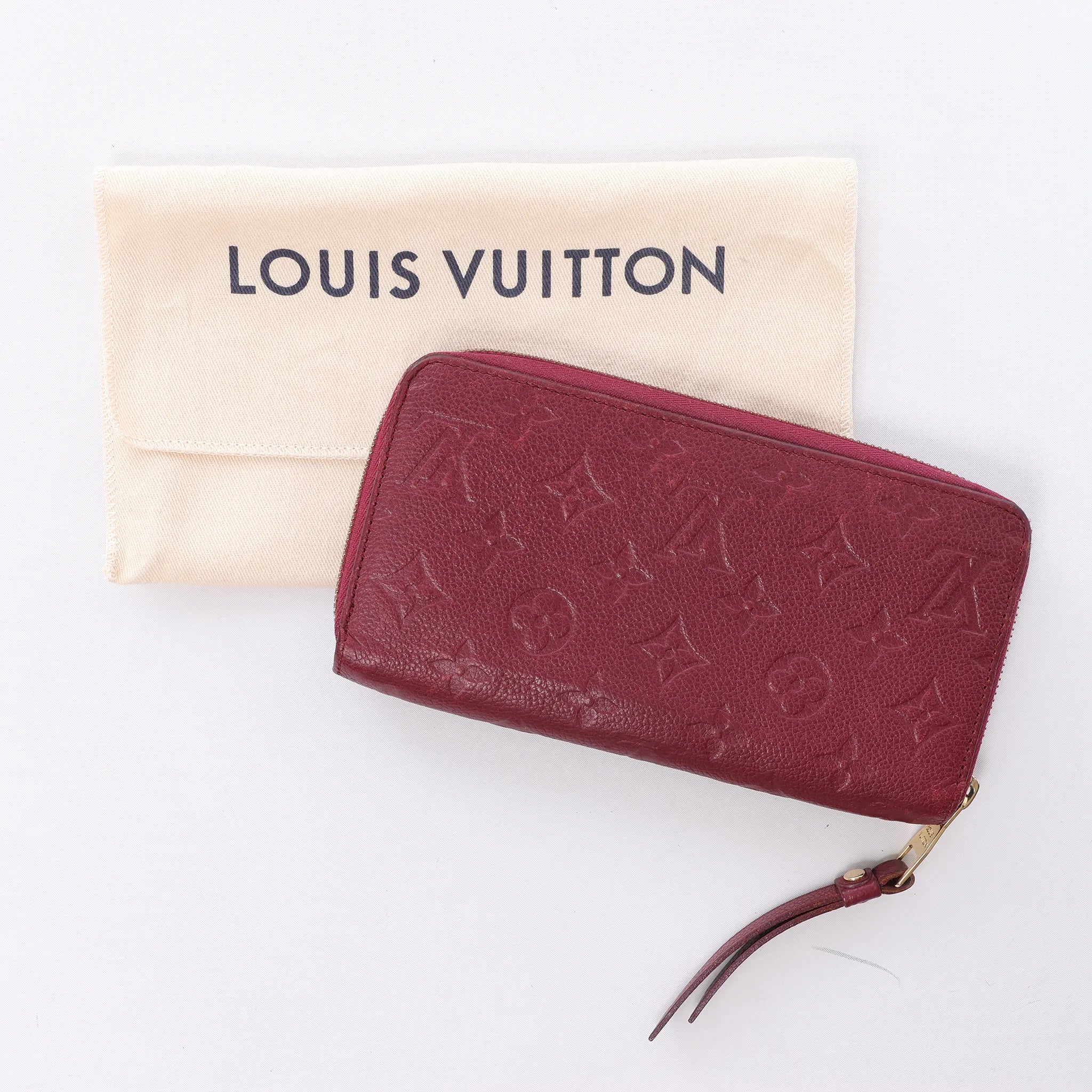 Louis Vuitton Zippy Empreinte Leather Wallet in Red M62214