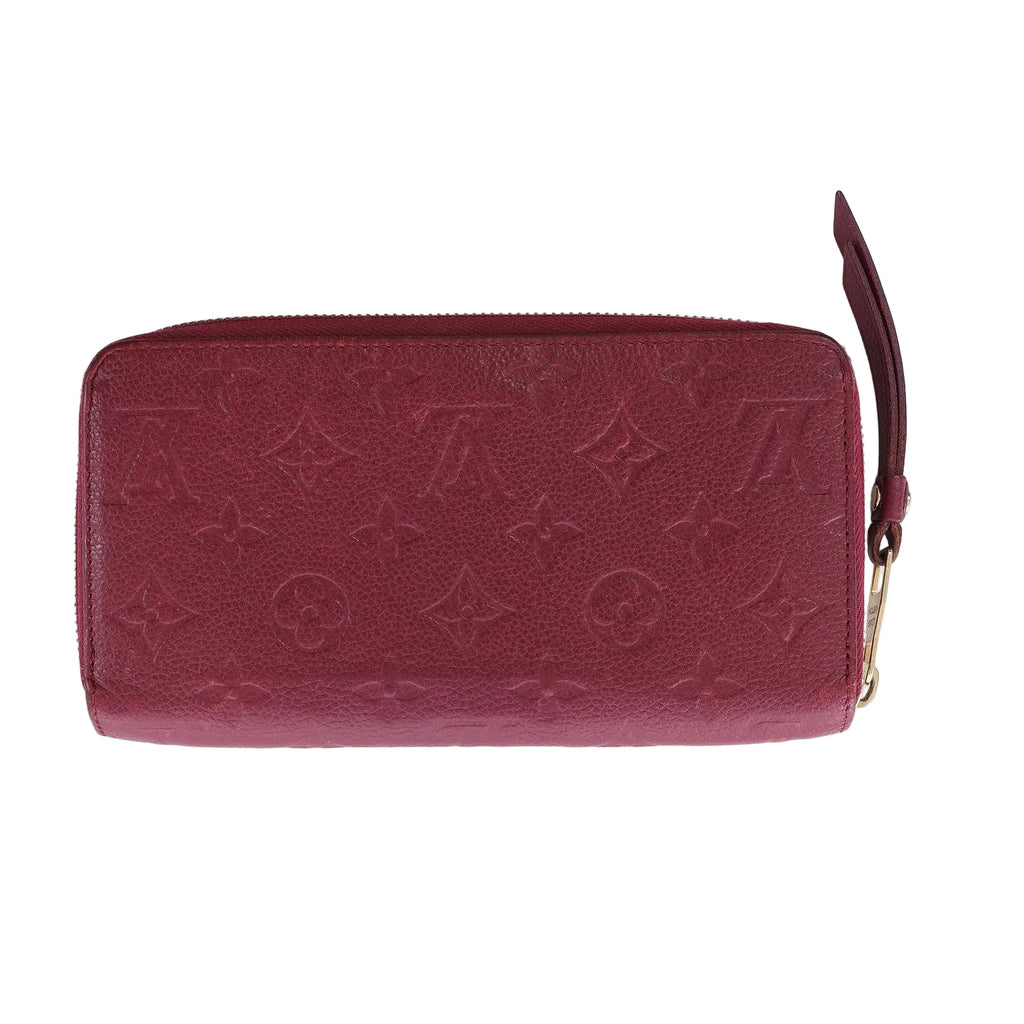Louis Vuitton Zippy Empreinte Leather Wallet in Red M62214