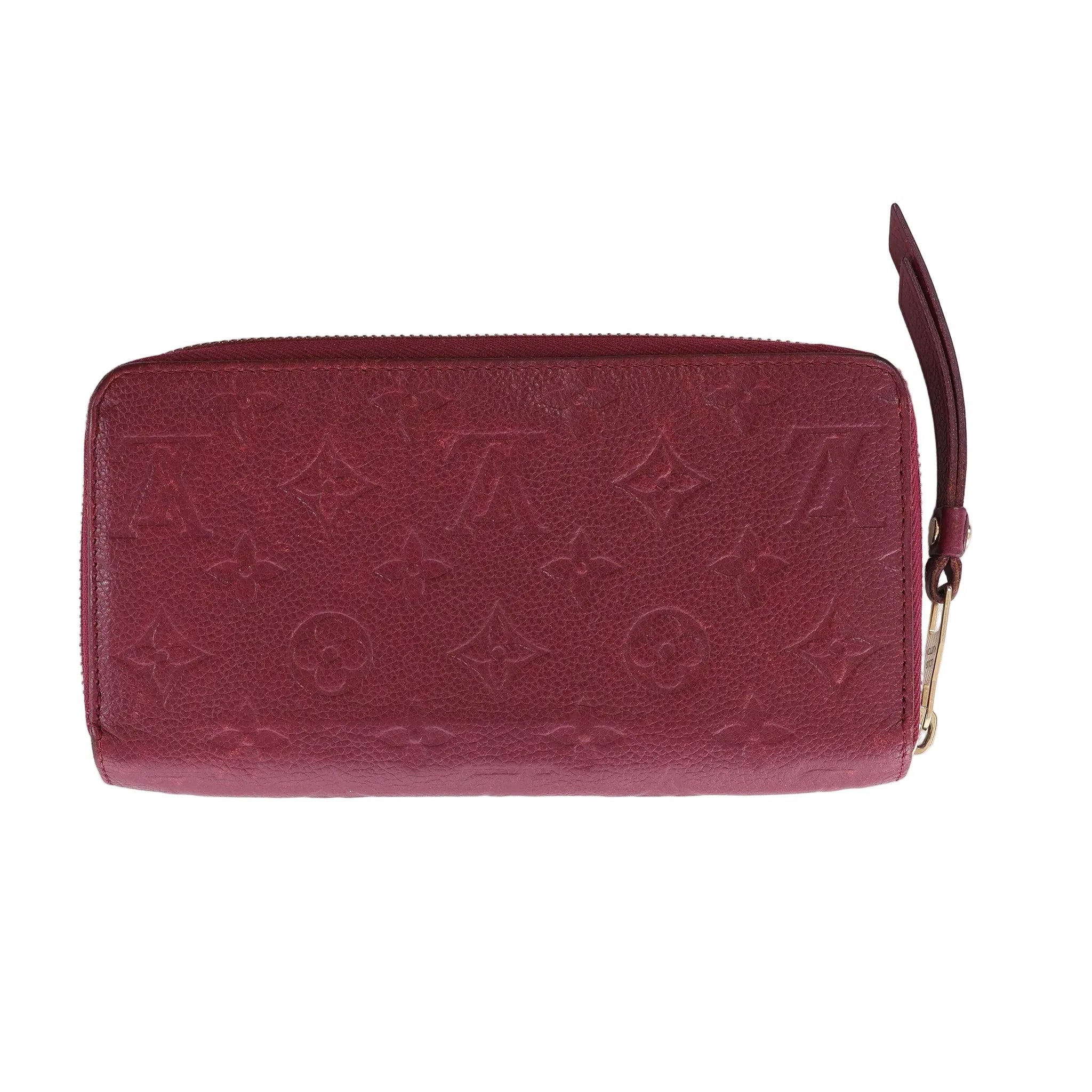Louis Vuitton Zippy Empreinte Leather Wallet in Red M62214