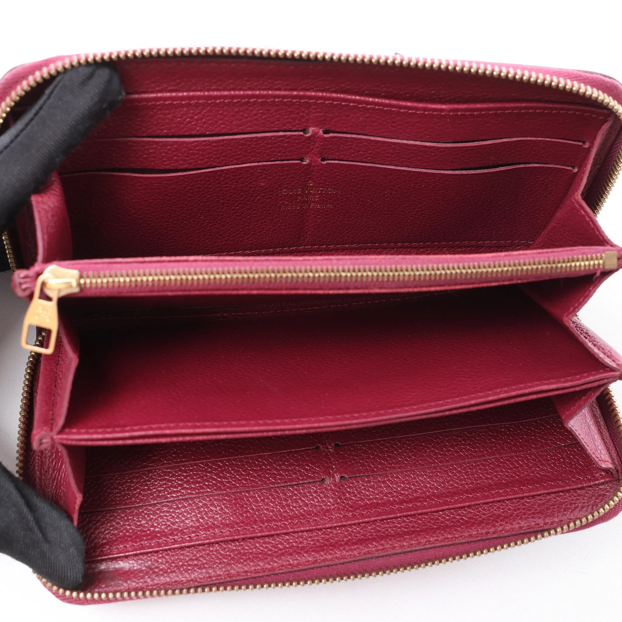 Louis Vuitton Zippy Empreinte Leather Wallet in Red M62214