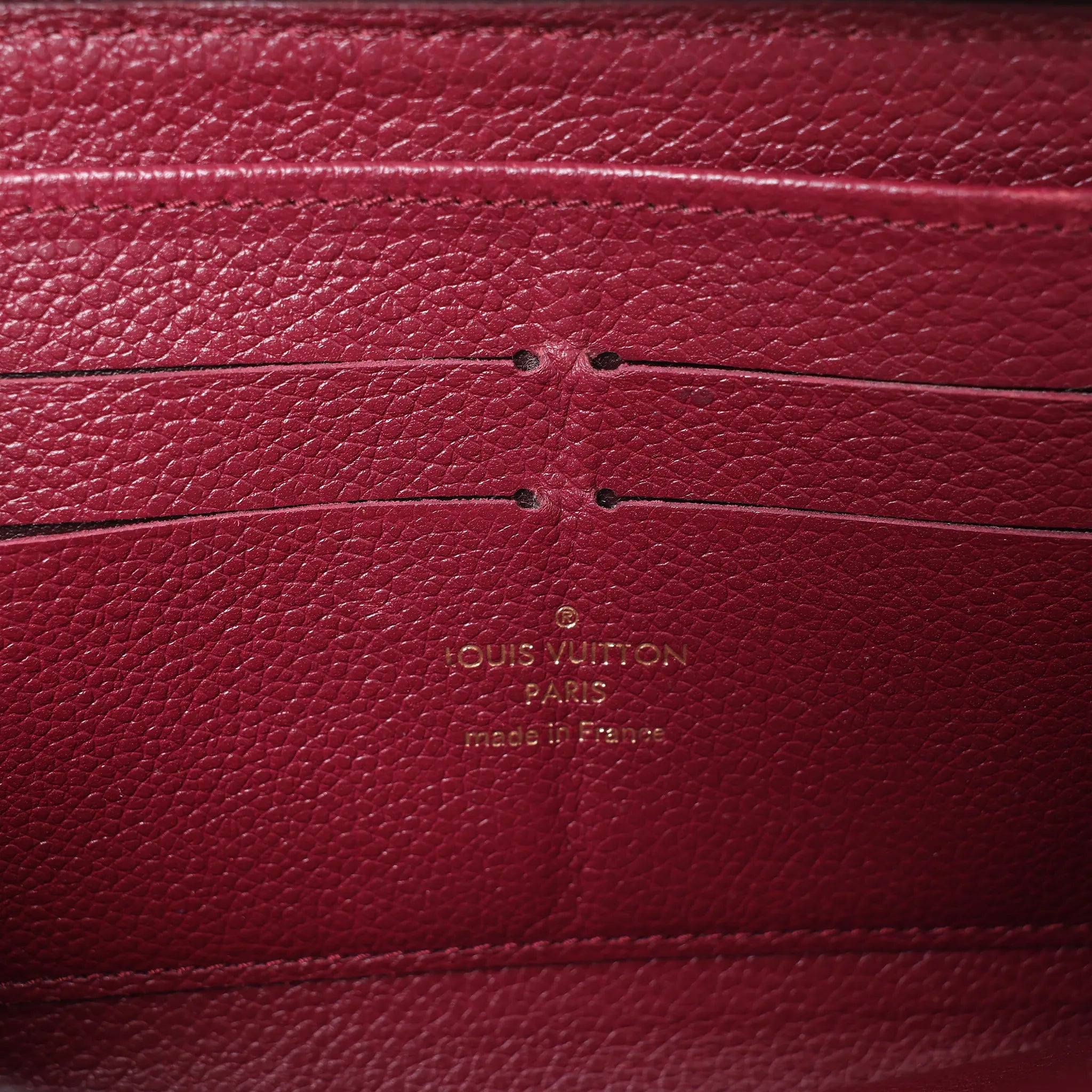 Louis Vuitton Zippy Empreinte Leather Wallet in Red M62214
