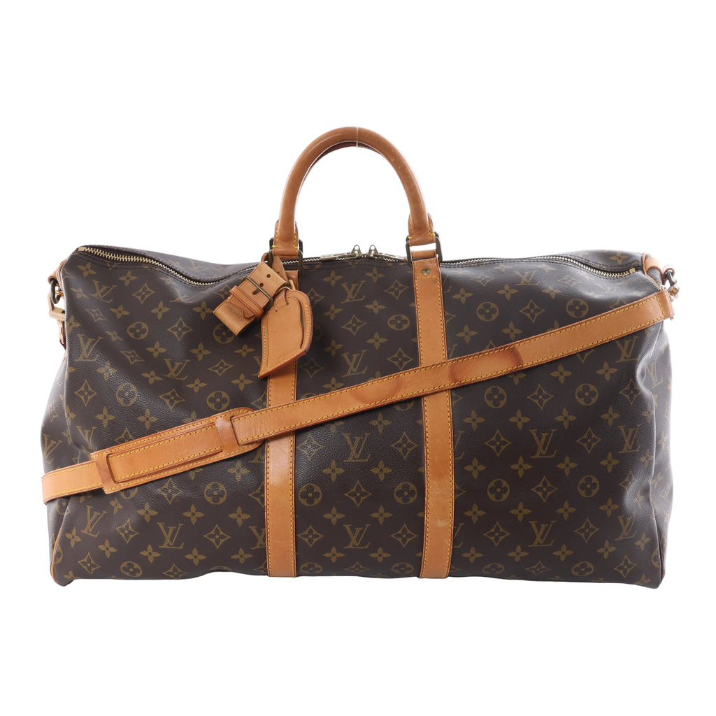 Louis Vuitton Monogram Canvas Keepall Bandoulière 55 Travel Bag M41414