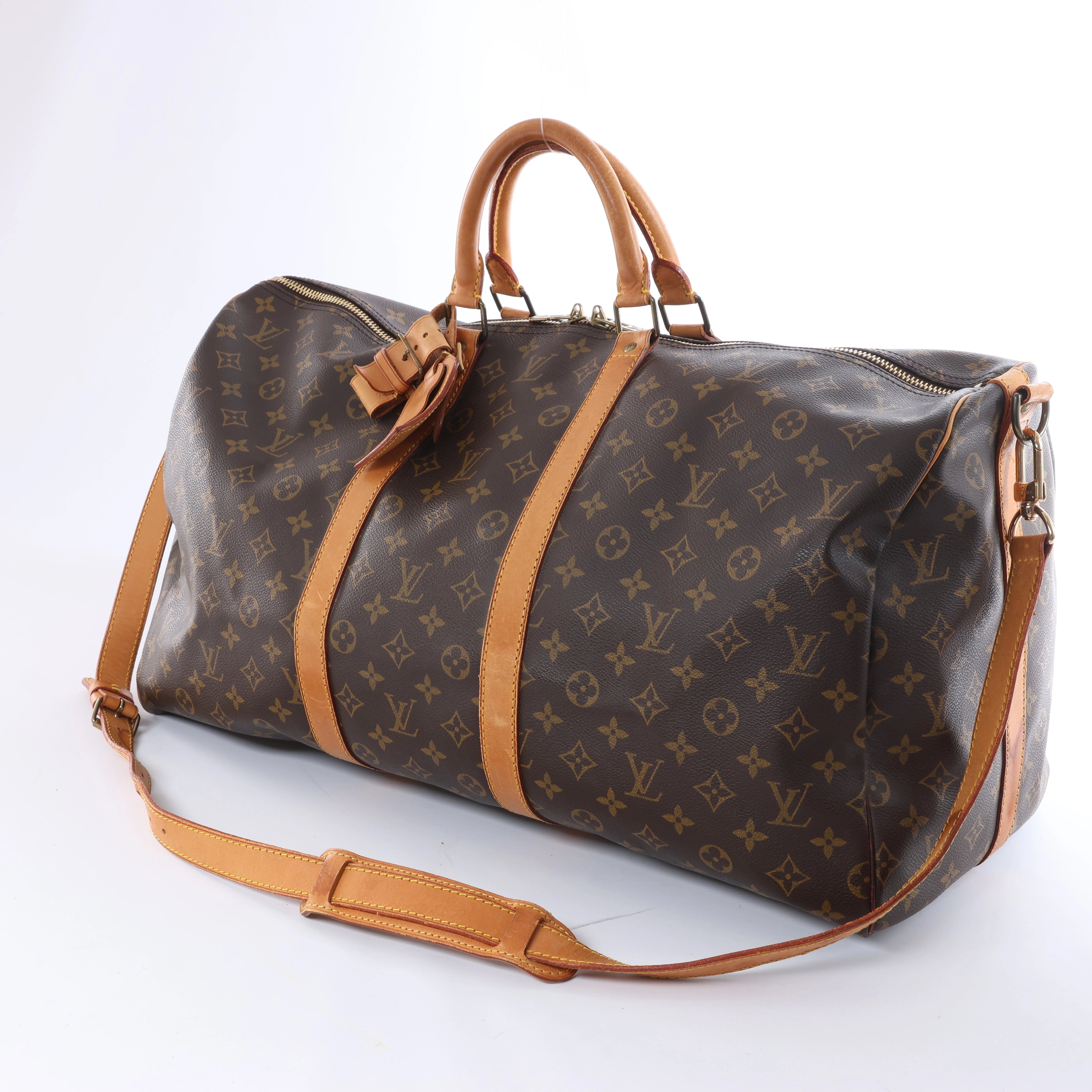 Louis Vuitton Monogram Canvas Keepall Bandoulière 55 Travel Bag M41414