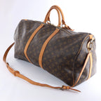 Louis Vuitton Monogram Canvas Keepall Bandoulière 55 Travel Bag M41414