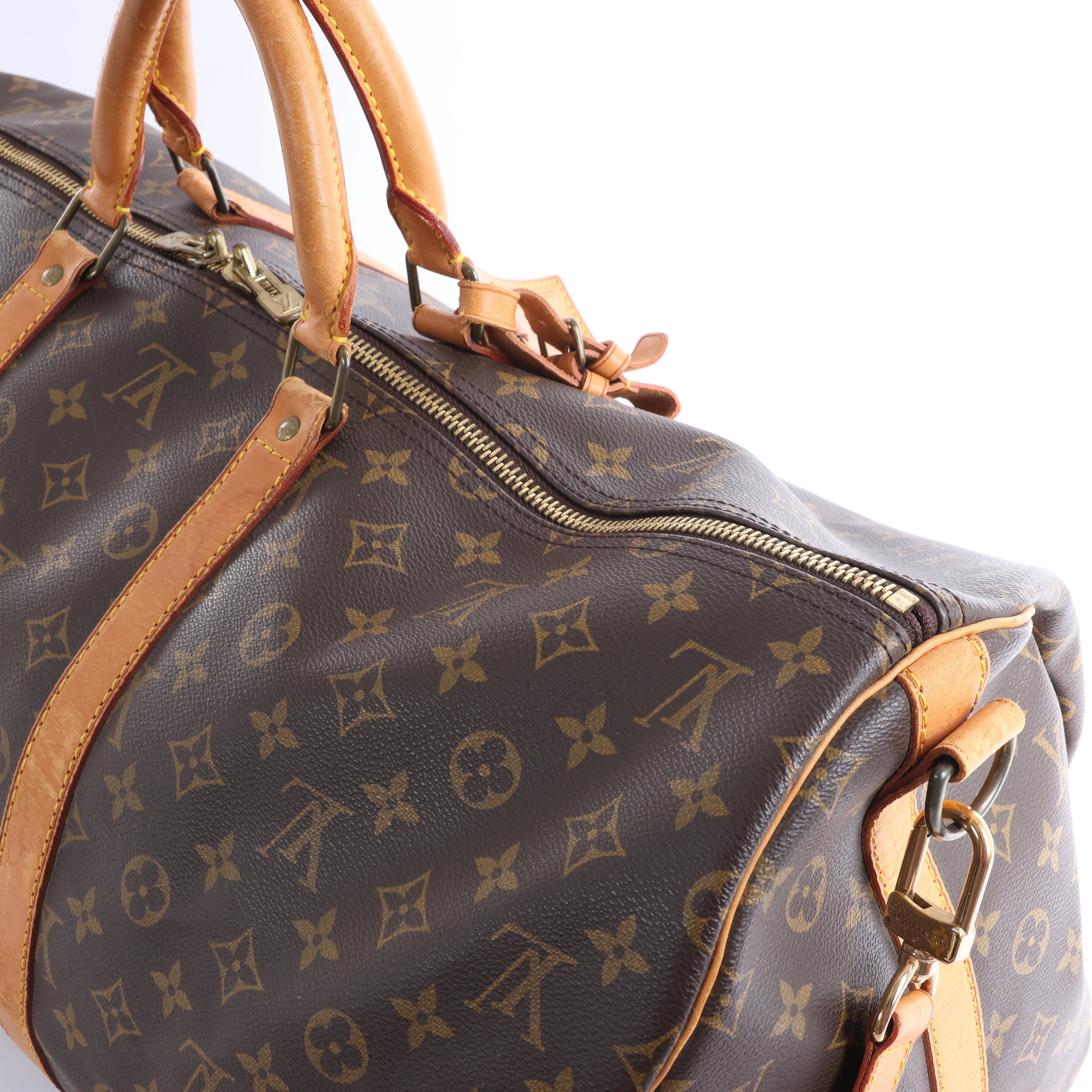 Louis Vuitton Monogram Canvas Keepall Bandoulière 55 Travel Bag M41414