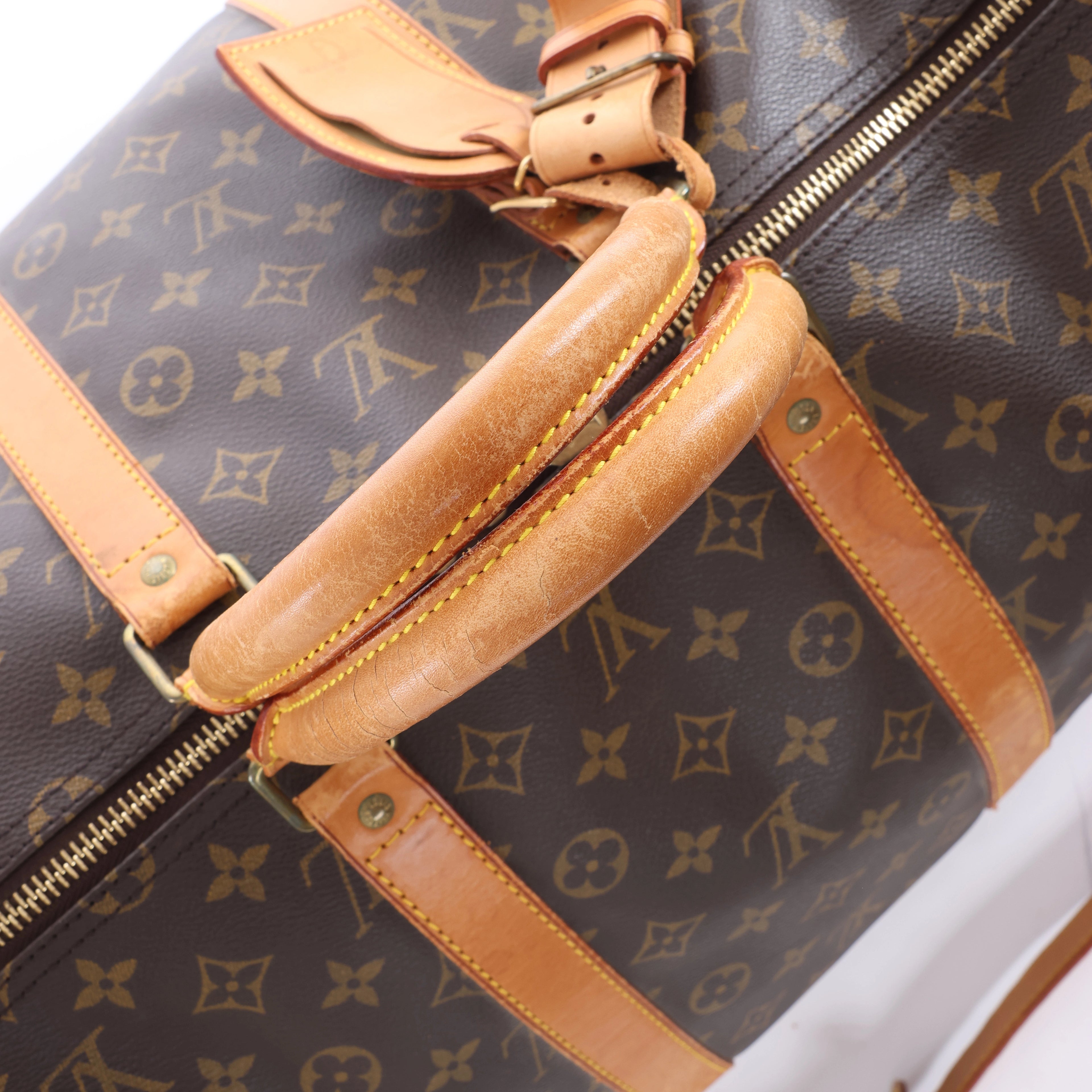 Louis Vuitton Monogram Canvas Keepall Bandoulière 55 Travel Bag M41414
