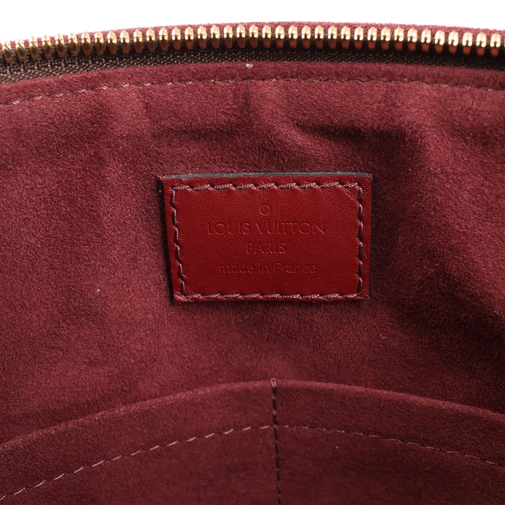 Louis Vuitton Flower MM Monogram Shoulder Bag in Brown x Burgundy M44348