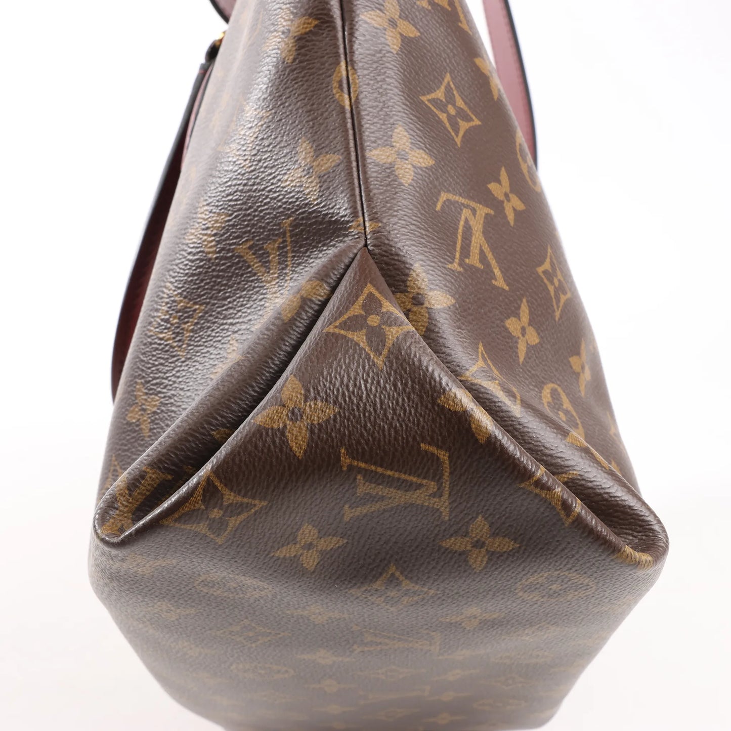 Louis Vuitton Flower MM Monogram Shoulder Bag in Brown x Burgundy M44348