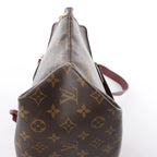 Louis Vuitton Flower MM Monogram Shoulder Bag in Brown x Burgundy M44348