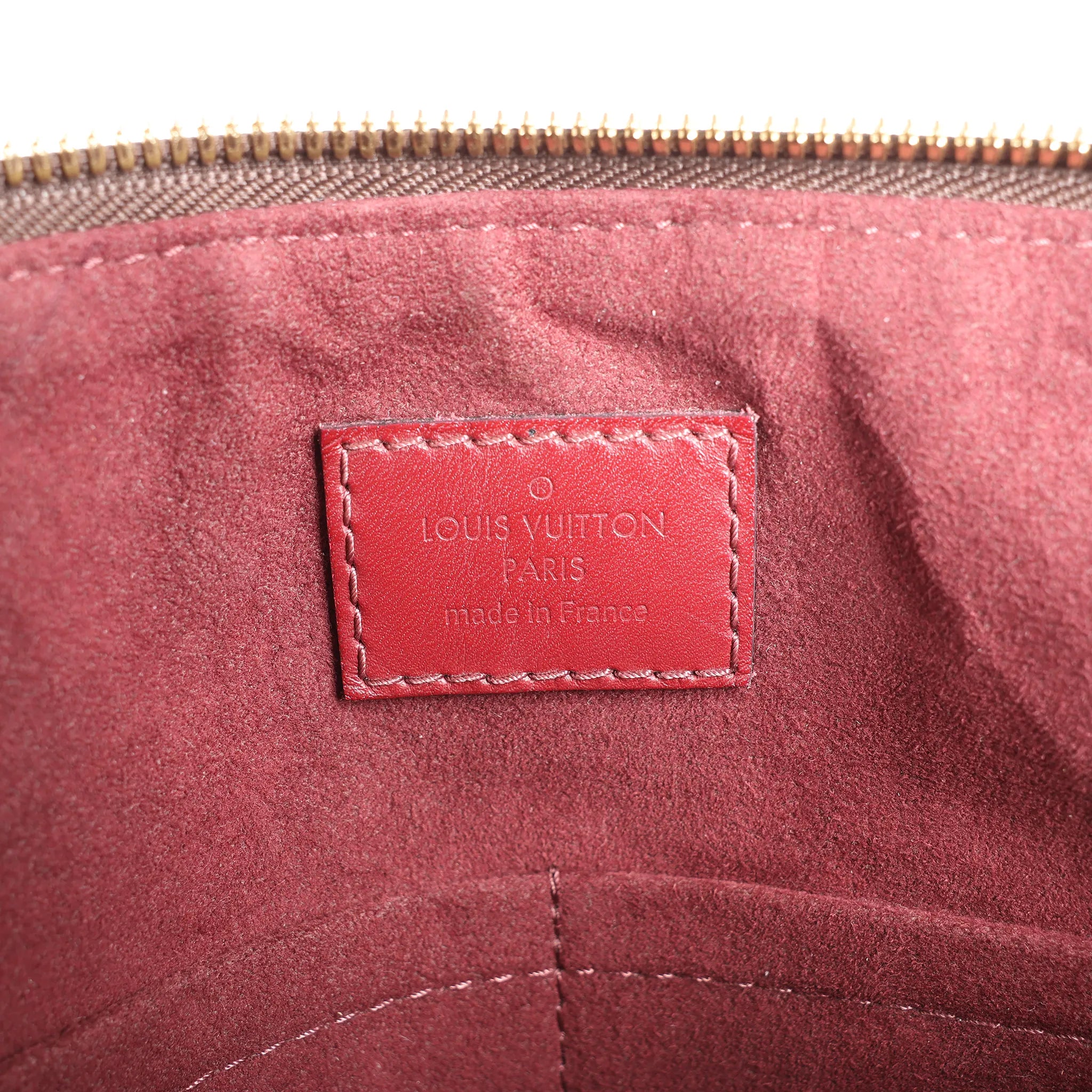 Louis Vuitton Flower MM Monogram Shoulder Bag in Brown x Burgundy M44348