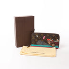 Louis Vuitton 2015 Christmas Animation Zippy Monogram Wallet in Brown x Pink CA3145