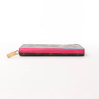 Louis Vuitton 2015 Christmas Animation Zippy Monogram Wallet in Brown x Pink CA3145