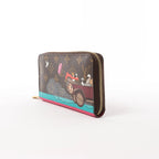 Louis Vuitton 2015 Christmas Animation Zippy Monogram Wallet in Brown x Pink CA3145