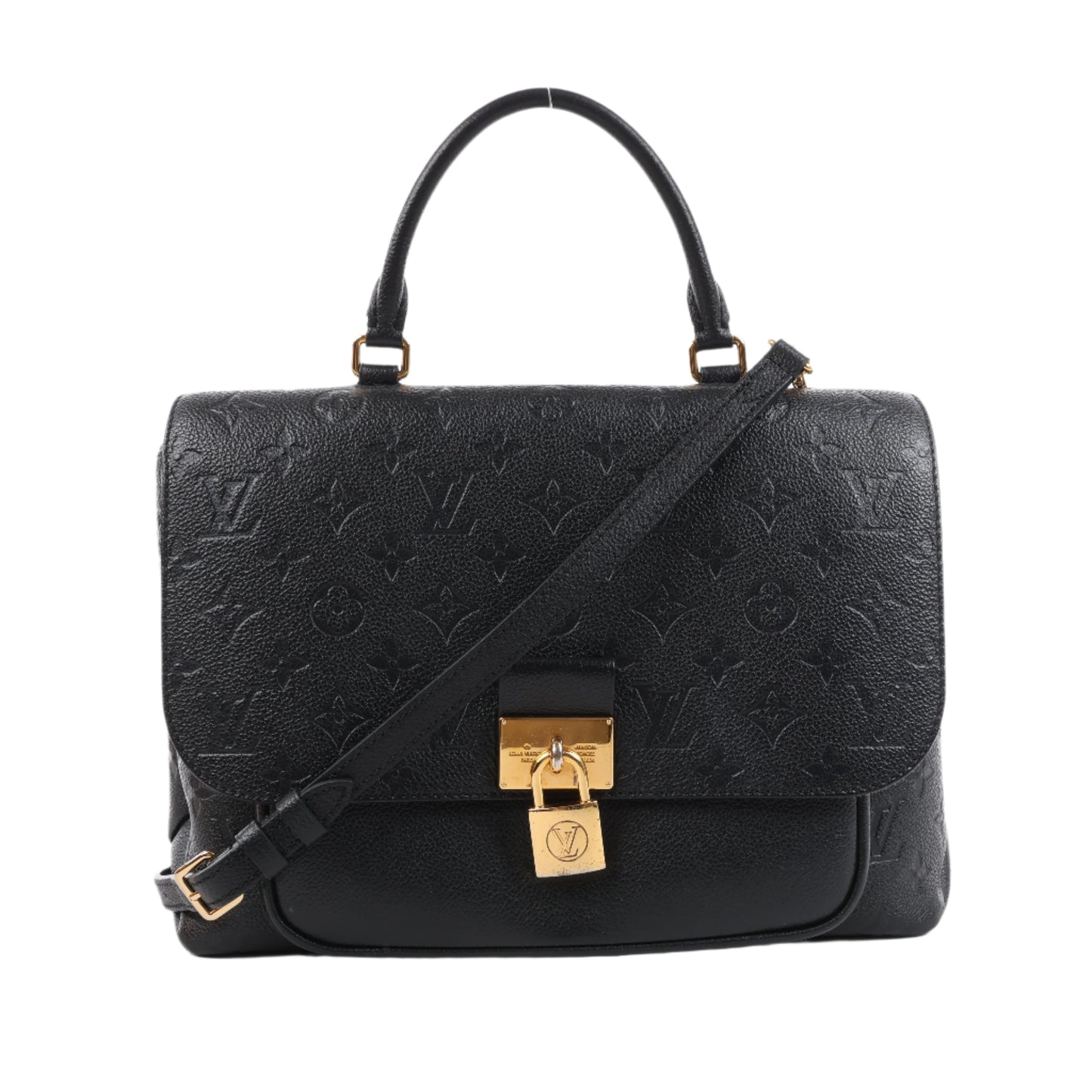 Louis Vuitton Monogram Empreinte Marignan 2Way Handbag in Black M44544