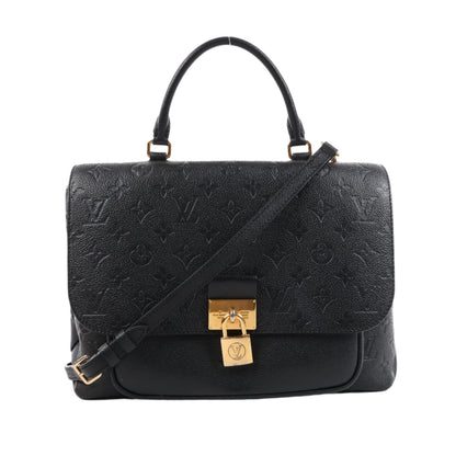 Louis Vuitton Monogram Empreinte Marignan 2Way Handbag in Black M44544