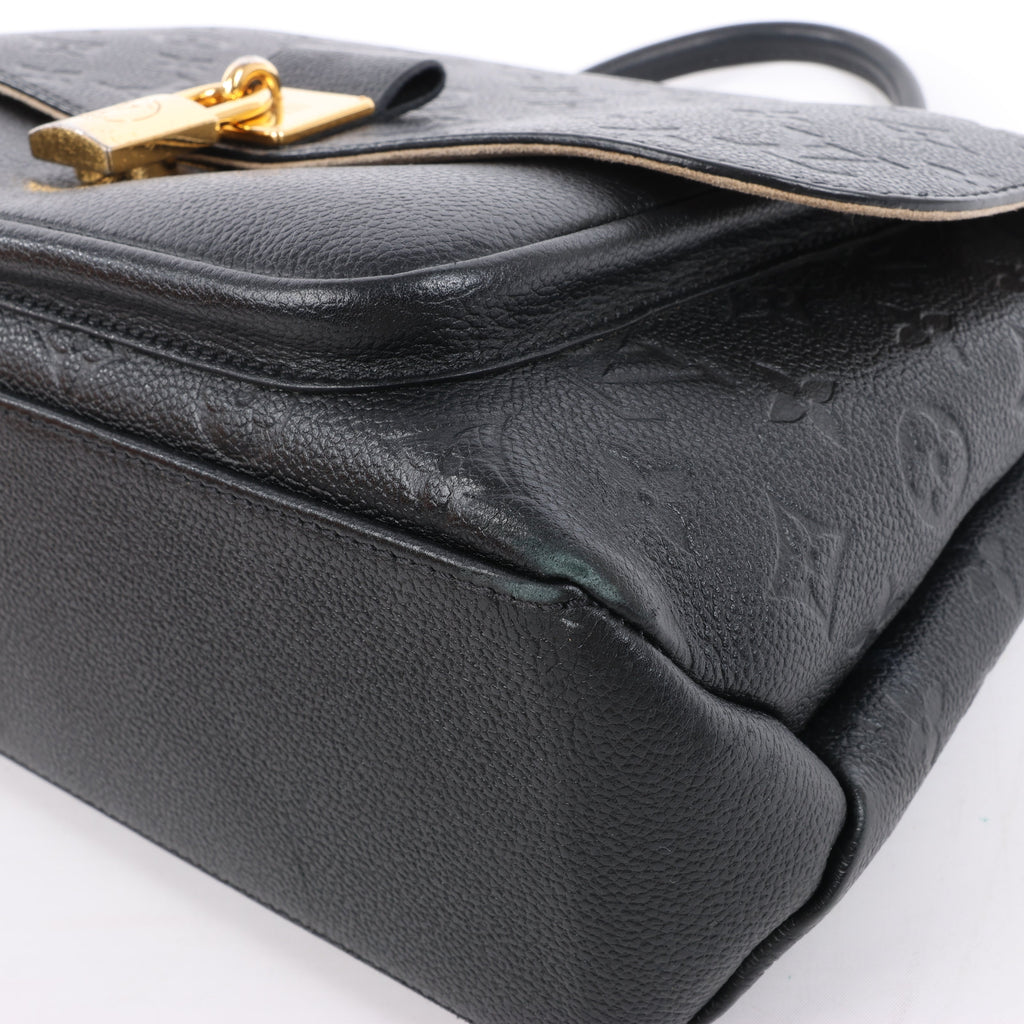 Louis Vuitton Monogram Empreinte Marignan 2Way Female Handbag in Black M44544