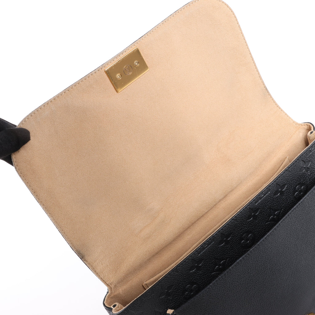 Louis Vuitton Monogram Empreinte Marignan 2Way Female Handbag in Black M44544