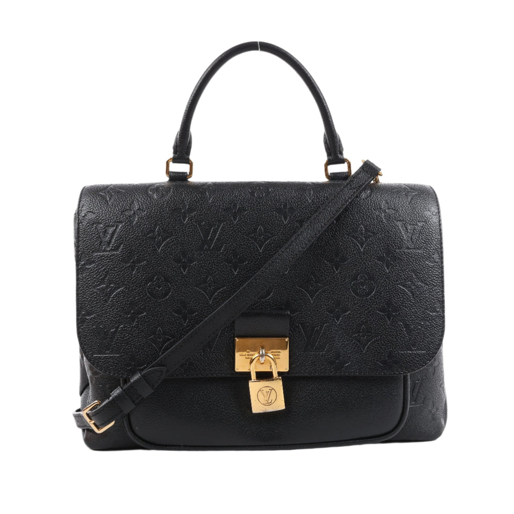 Louis Vuitton Monogram Empreinte Marignan 2Way Female Handbag in Black M44544