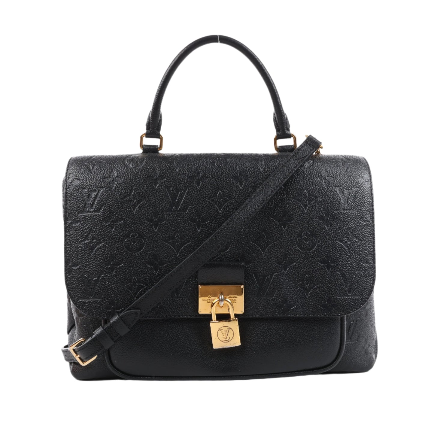 Louis Vuitton Monogram Empreinte Marignan 2Way Handtasche in Schwarz M44544