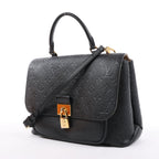 Louis Vuitton Monogram Empreinte Marignan 2Way Female Handbag in Black M44544