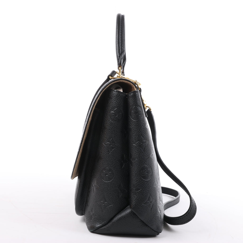 Louis Vuitton Monogram Empreinte Marignan 2Way Female Handbag in Black M44544