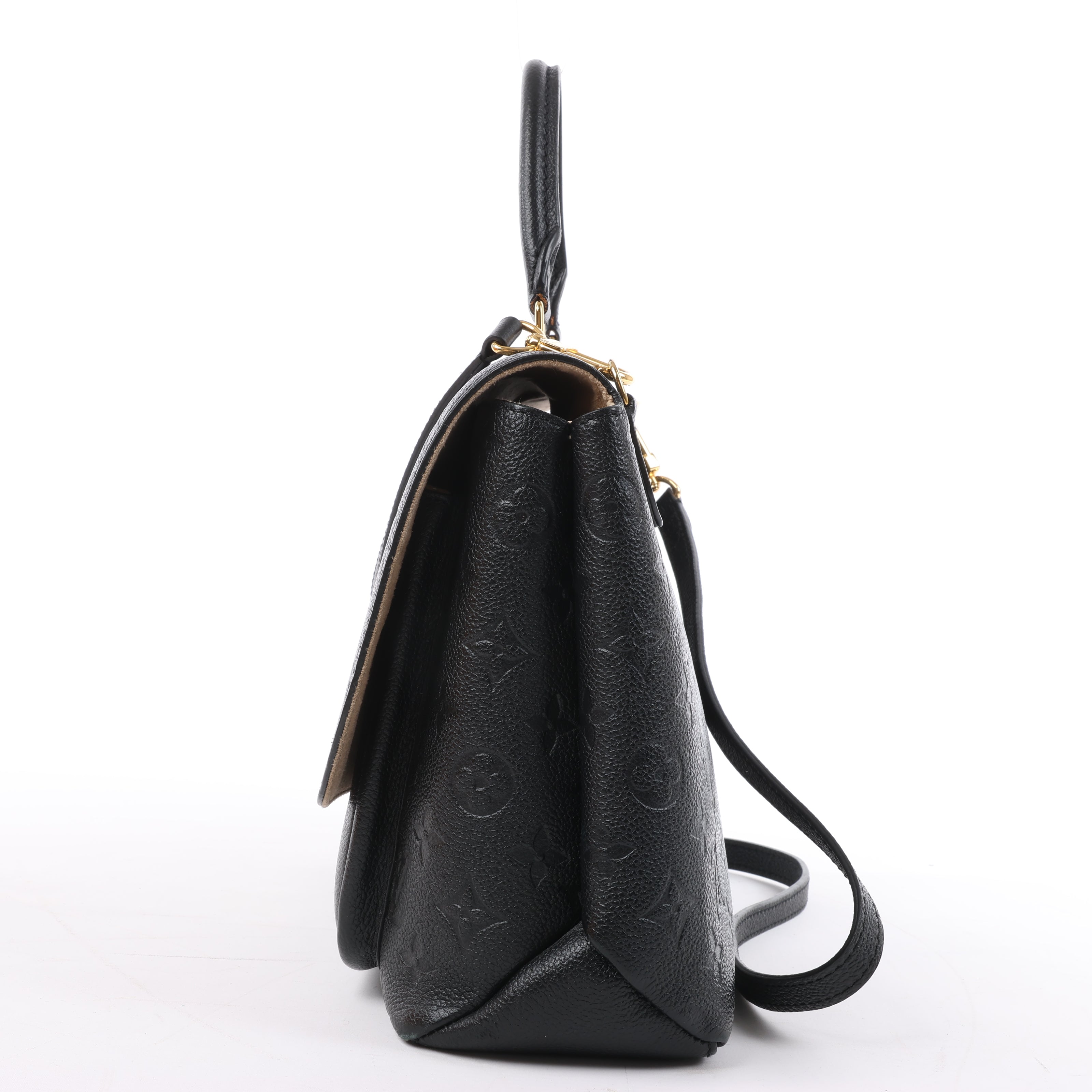Louis Vuitton Monogram Empreinte Marignan 2Way Female Handbag in Black M44544