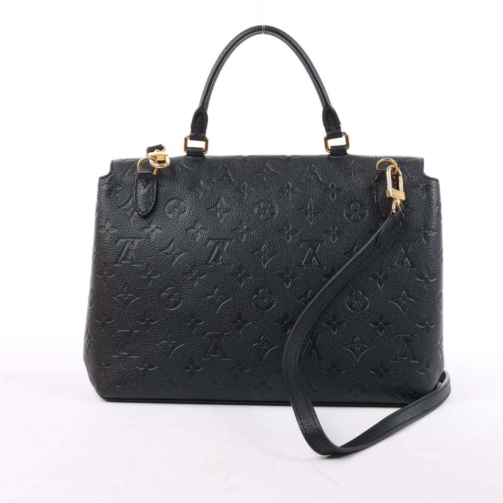 Louis Vuitton Monogram Empreinte Marignan 2Way Female Handbag in Black M44544
