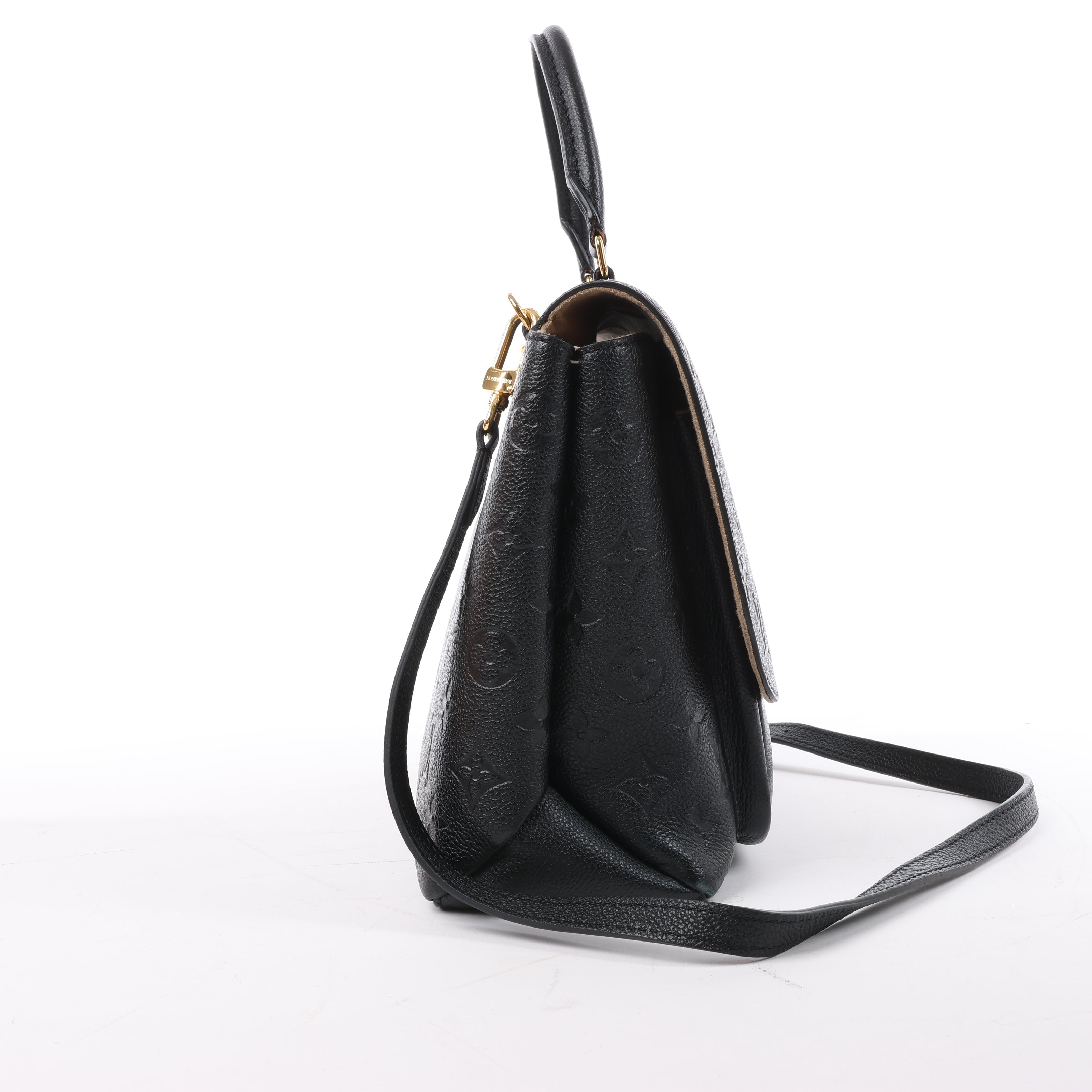 Louis Vuitton Monogram Empreinte Marignan 2Way Female Handbag in Black M44544