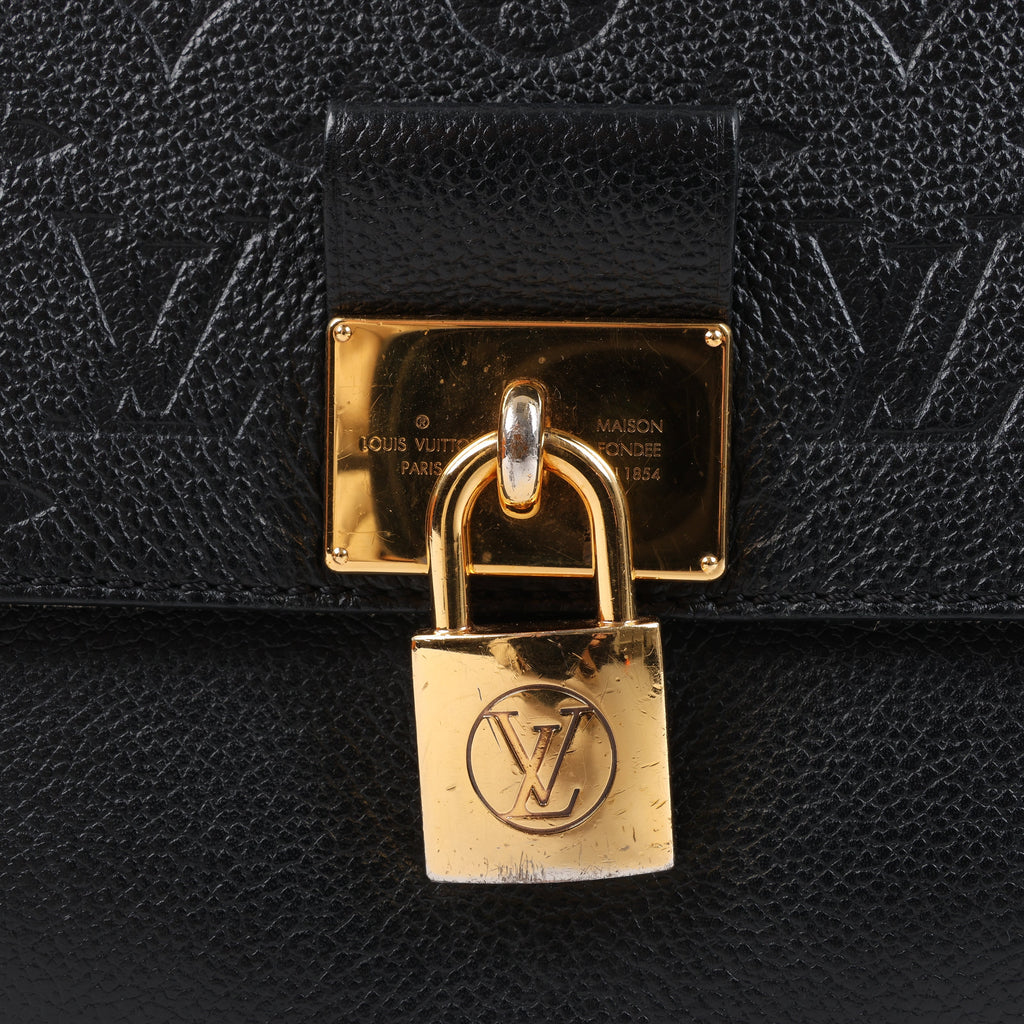 Louis Vuitton Monogram Empreinte Marignan 2Way Female Handbag in Black M44544