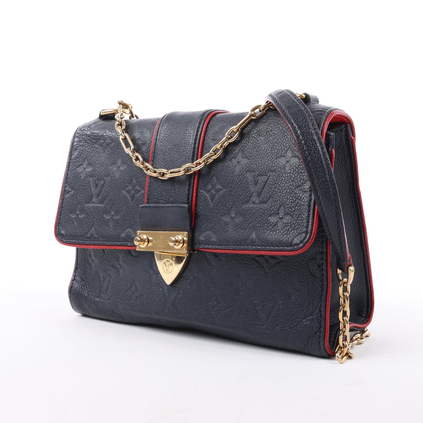 Louis Vuitton Monogram Empreinte Saint-Sulpice PM Shoulder Bag in Navy M43394