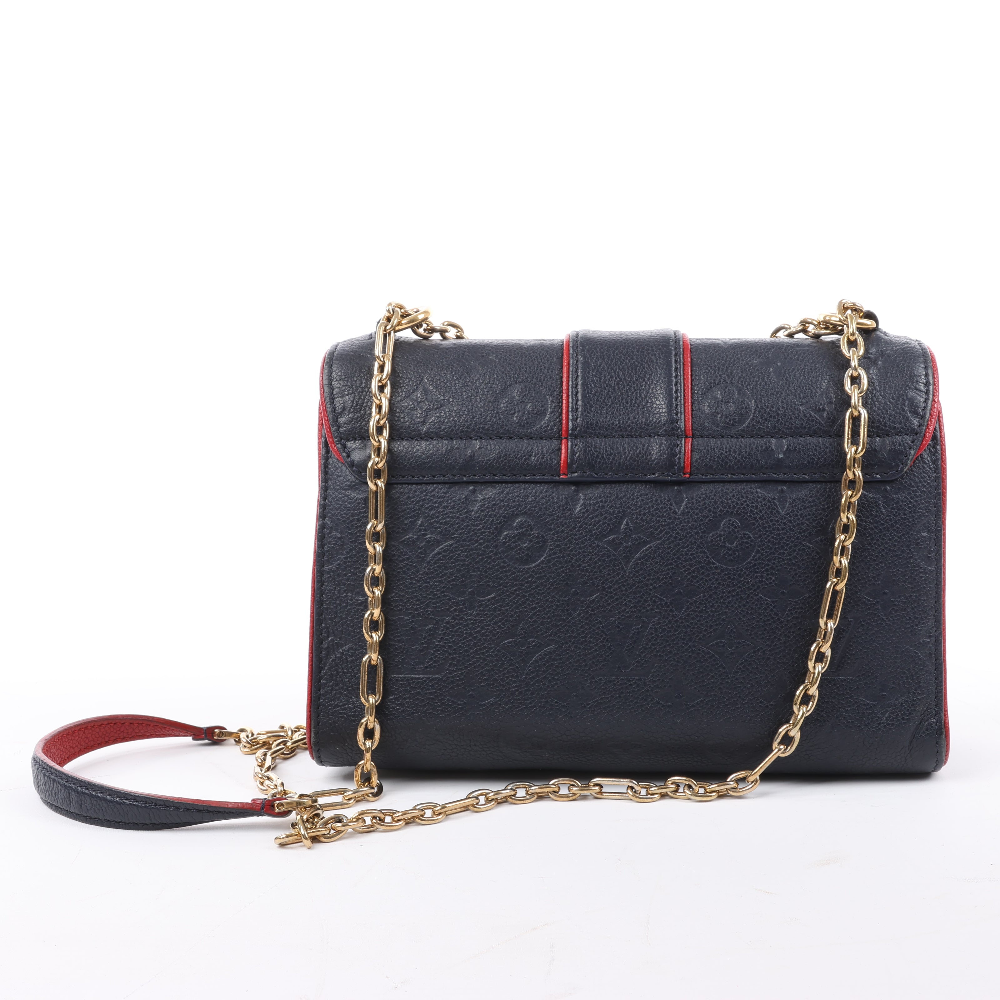 Louis Vuitton Monogram Empreinte Saint-Sulpice PM Shoulder Bag in Navy M43394