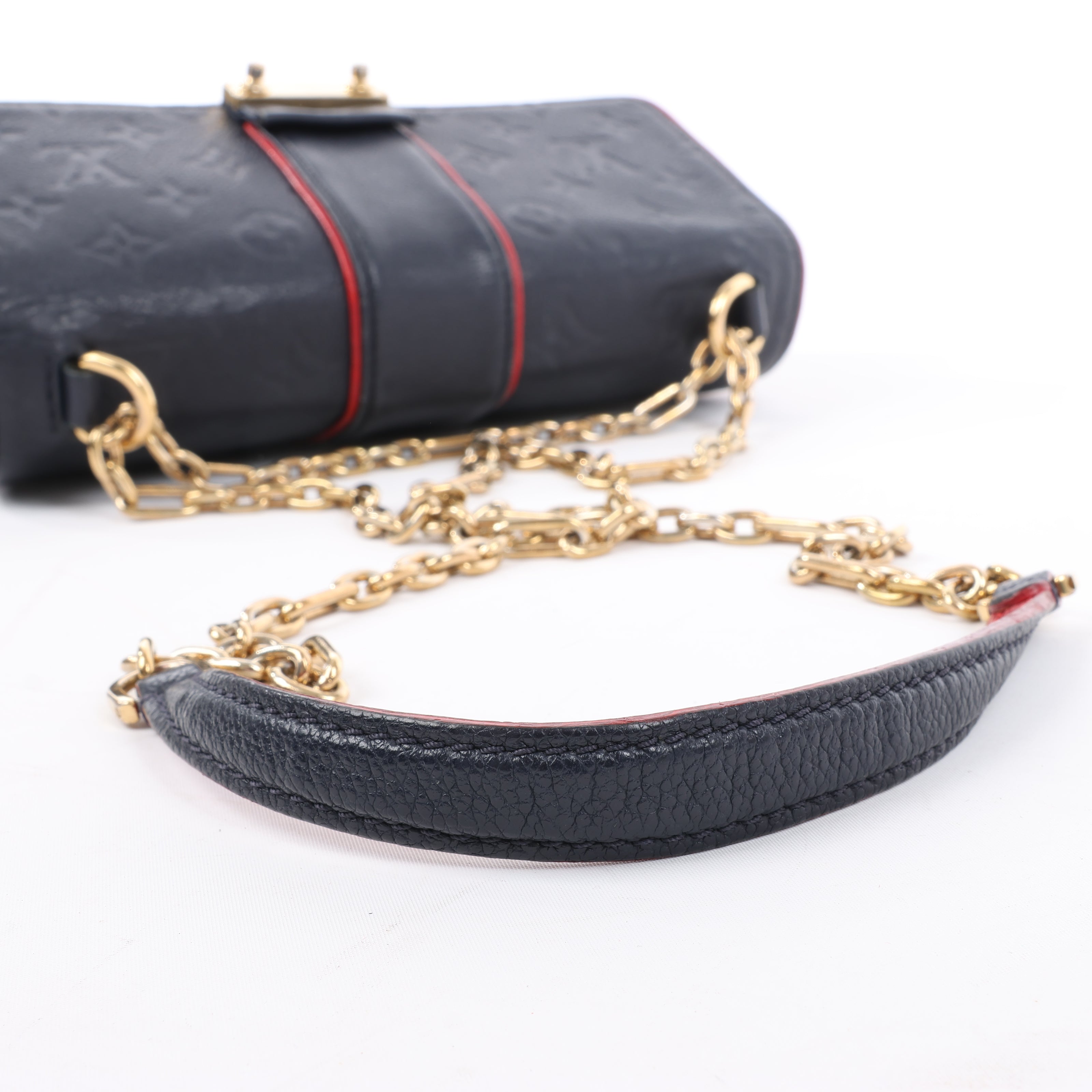 Louis Vuitton Monogram Empreinte Saint-Sulpice PM Shoulder Bag in Navy M43394