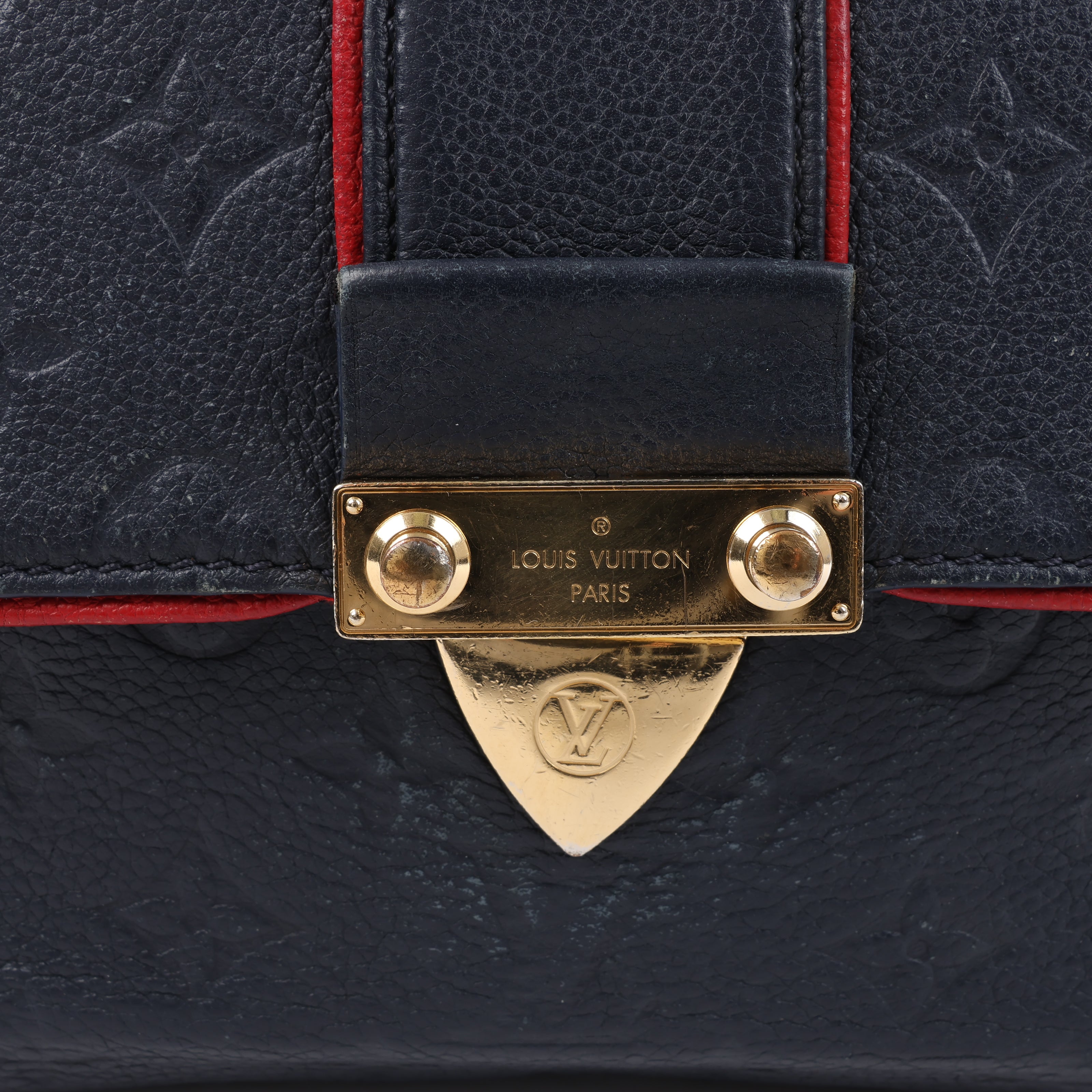 Louis Vuitton Monogram Empreinte Saint-Sulpice PM Shoulder Bag in Navy M43394