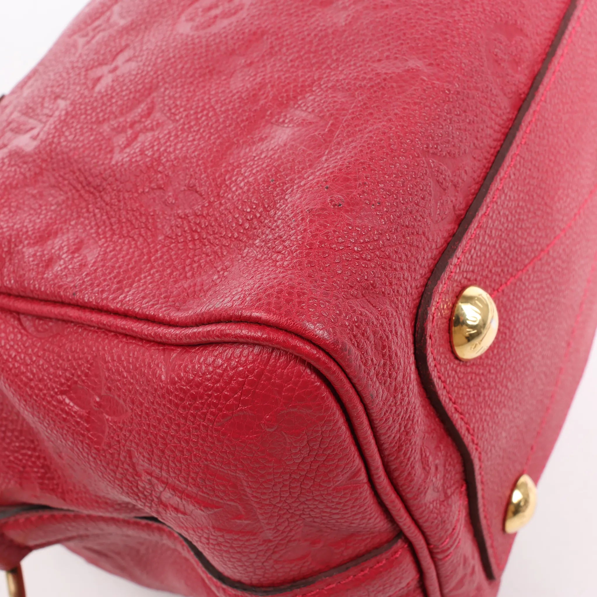 Louis Vuitton Monogram Empreinte Speedy 25 Bandoulière 2Way Handbag in Red M40827