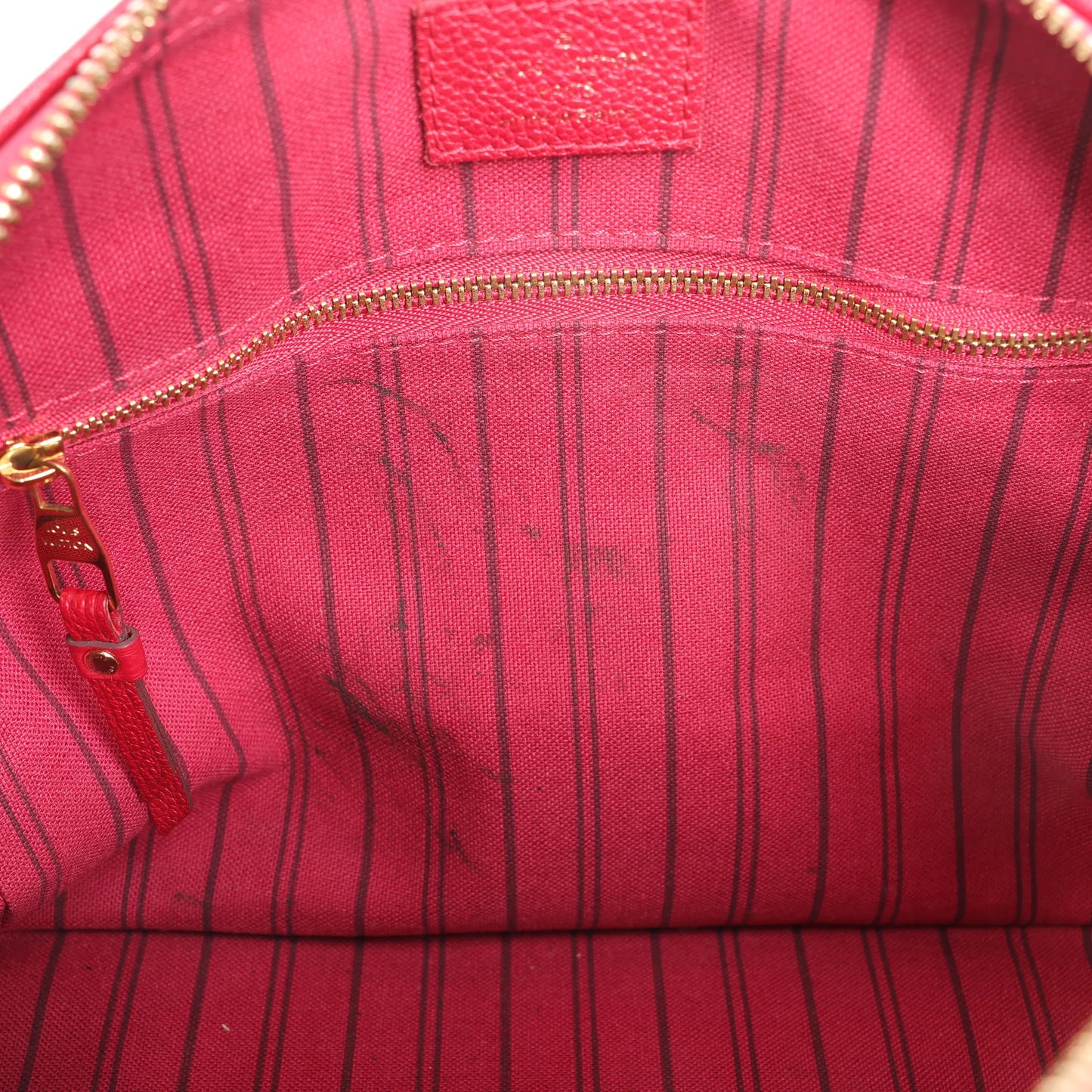 Louis Vuitton Monogram Empreinte Speedy 25 Bandoulière 2Way Handbag in Red M40827