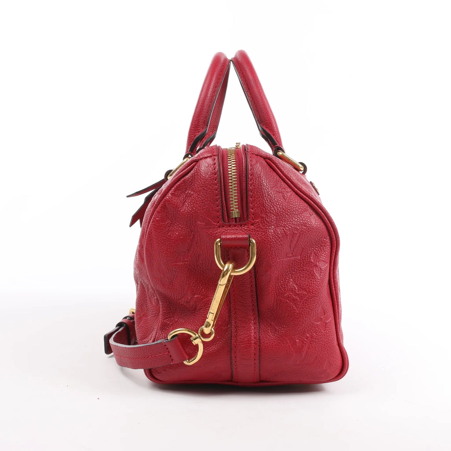 Louis Vuitton Monogram Empreinte Speedy 25 Bandoulière 2Way Handbag in Red M40827