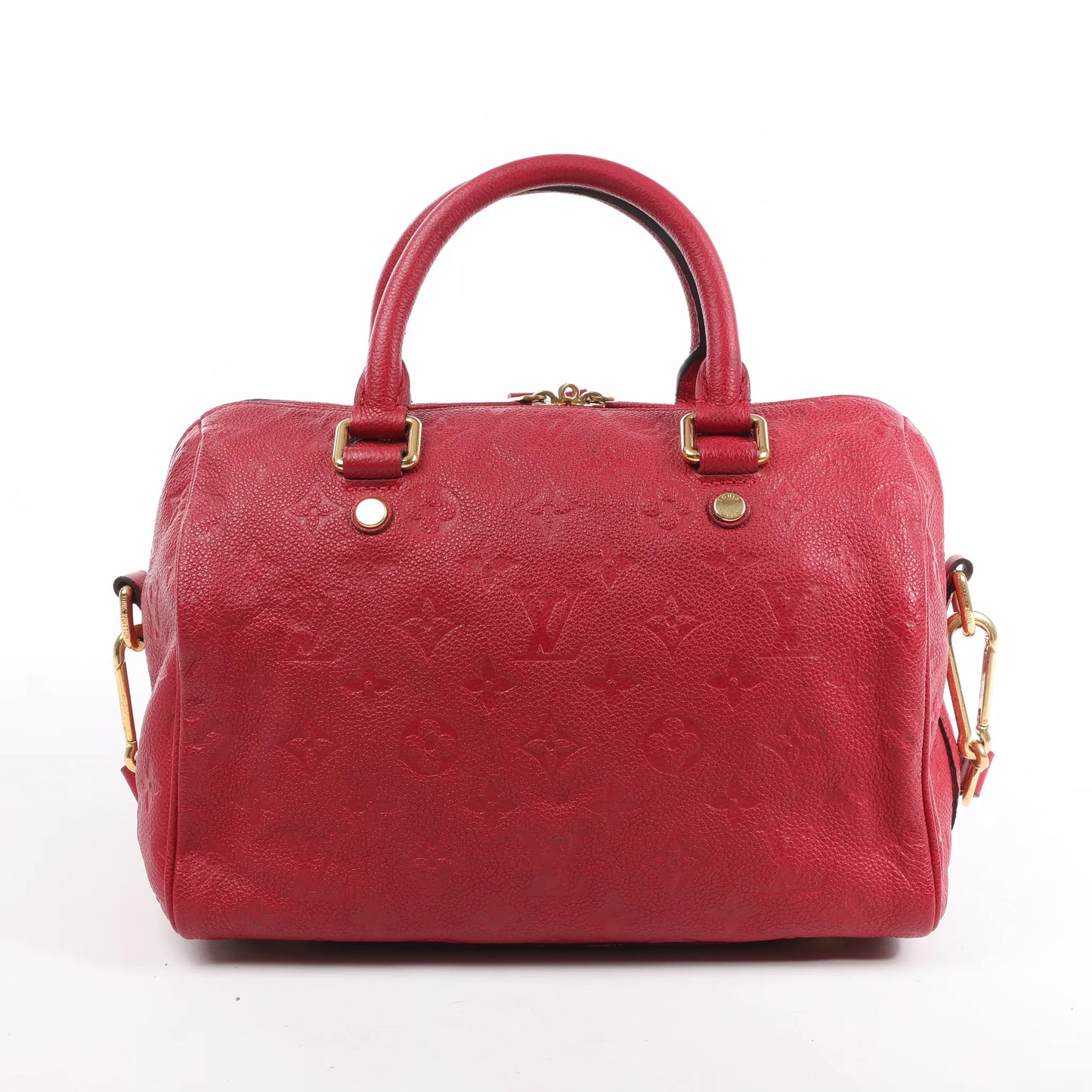 Louis Vuitton Monogram Empreinte Speedy 25 Bandoulière 2Way Handbag in Red M40827