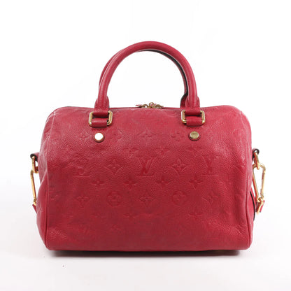 Louis Vuitton Monogram Empreinte Speedy 25 Bandoulière 2Way Handbag in Red M40827