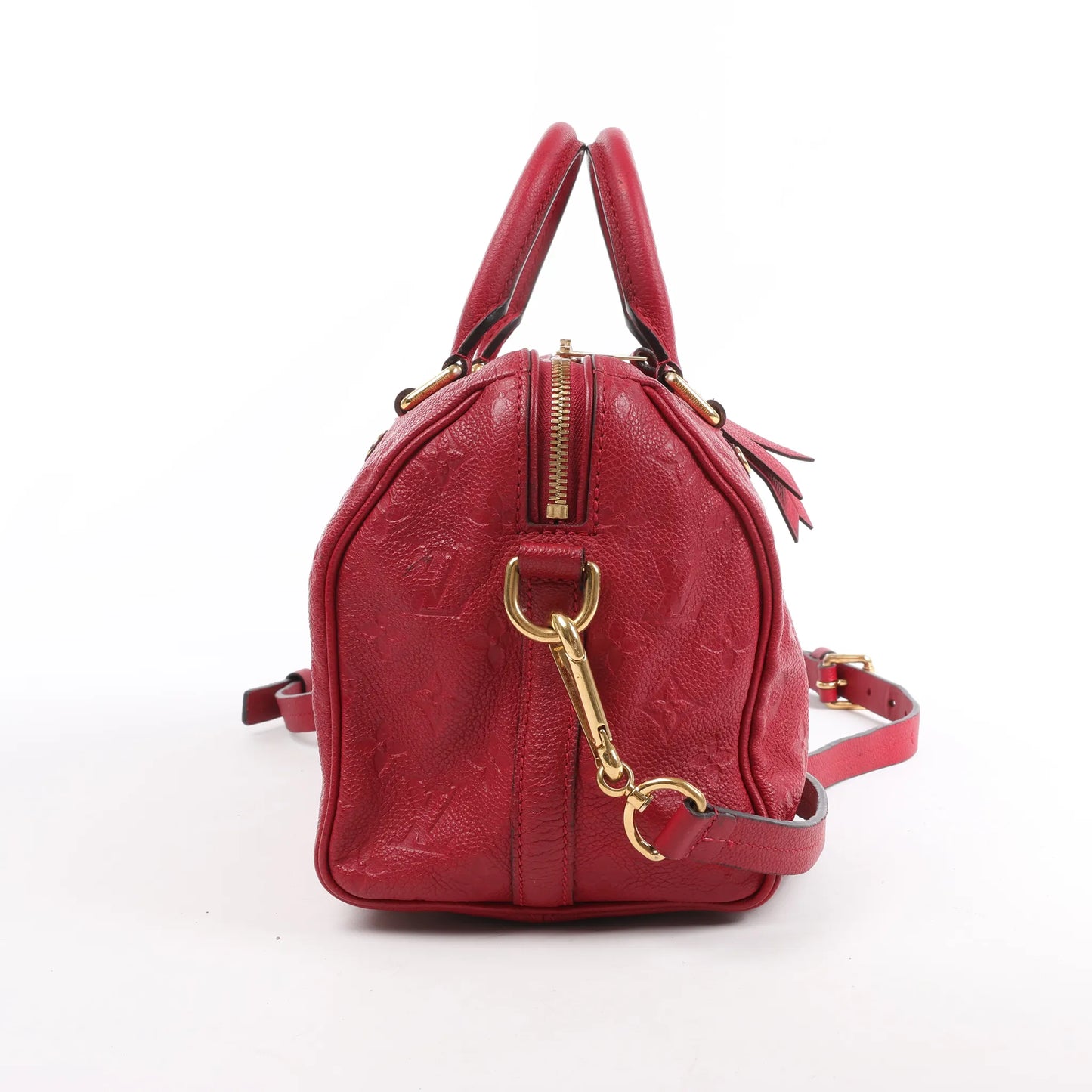 Louis Vuitton Monogram Empreinte Speedy 25 Bandoulière 2Way Handbag in Red M40827