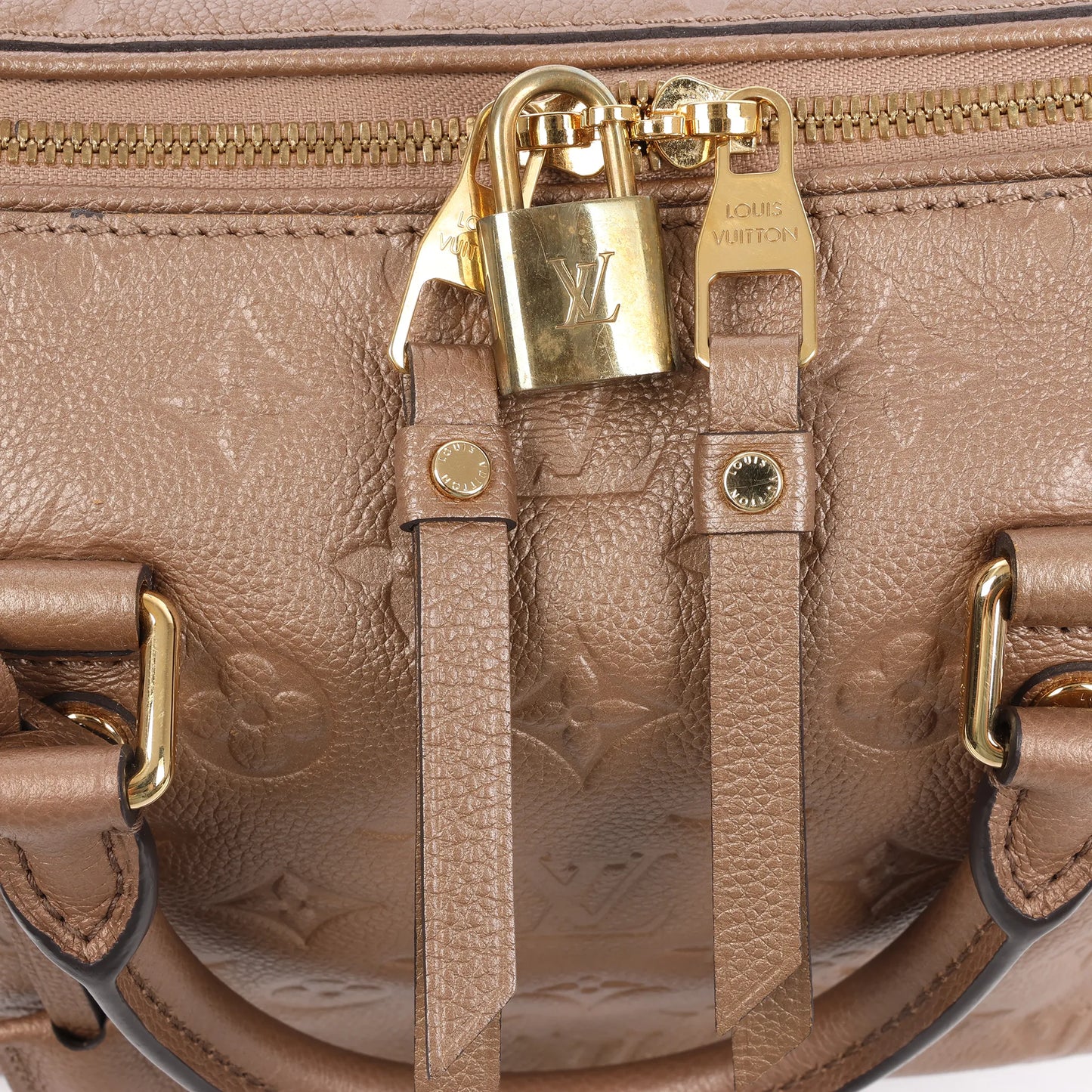 Louis Vuitton Monogram Empreinte Speedy 25 Bandoulière 2Way Handbag in Beige M41019