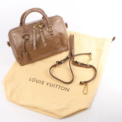 Louis Vuitton Monogram Empreinte Speedy 25 Bandoulière 2Way Handbag in Beige M41019