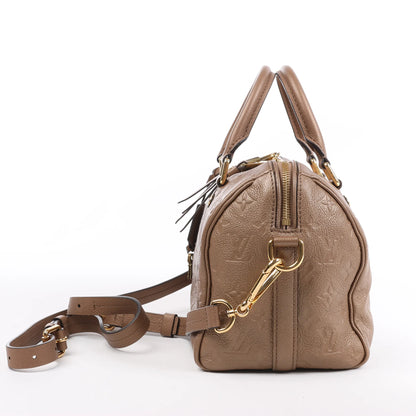 Louis Vuitton Monogram Empreinte Speedy 25 Bandoulière 2Way Handbag in Beige M41019