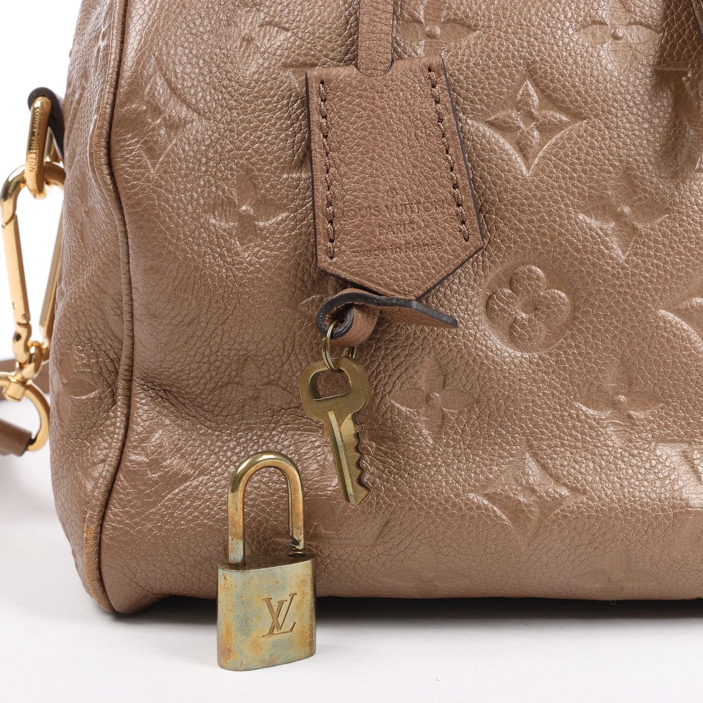 Louis Vuitton Monogram Empreinte Speedy 25 Bandoulière 2Way Handbag in Beige M41019