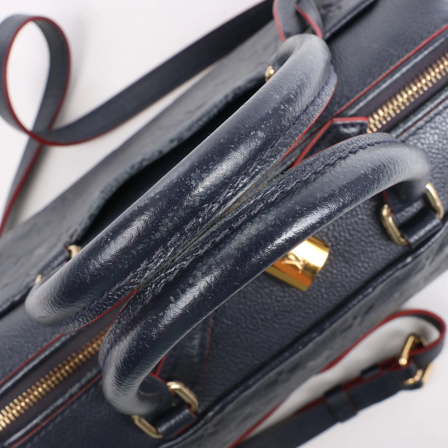 Louis Vuitton Monogram Empreinte Speedy 25 Bandoulière 2Way Handbag in Navy Blue M43501