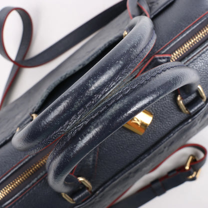 Louis Vuitton Monogram Empreinte Speedy 25 Bandoulière 2Way Handbag in Navy Blue M43501