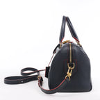 Louis Vuitton Monogram Empreinte Speedy 25 Bandoulière 2Way Handbag in Navy Blue M43501