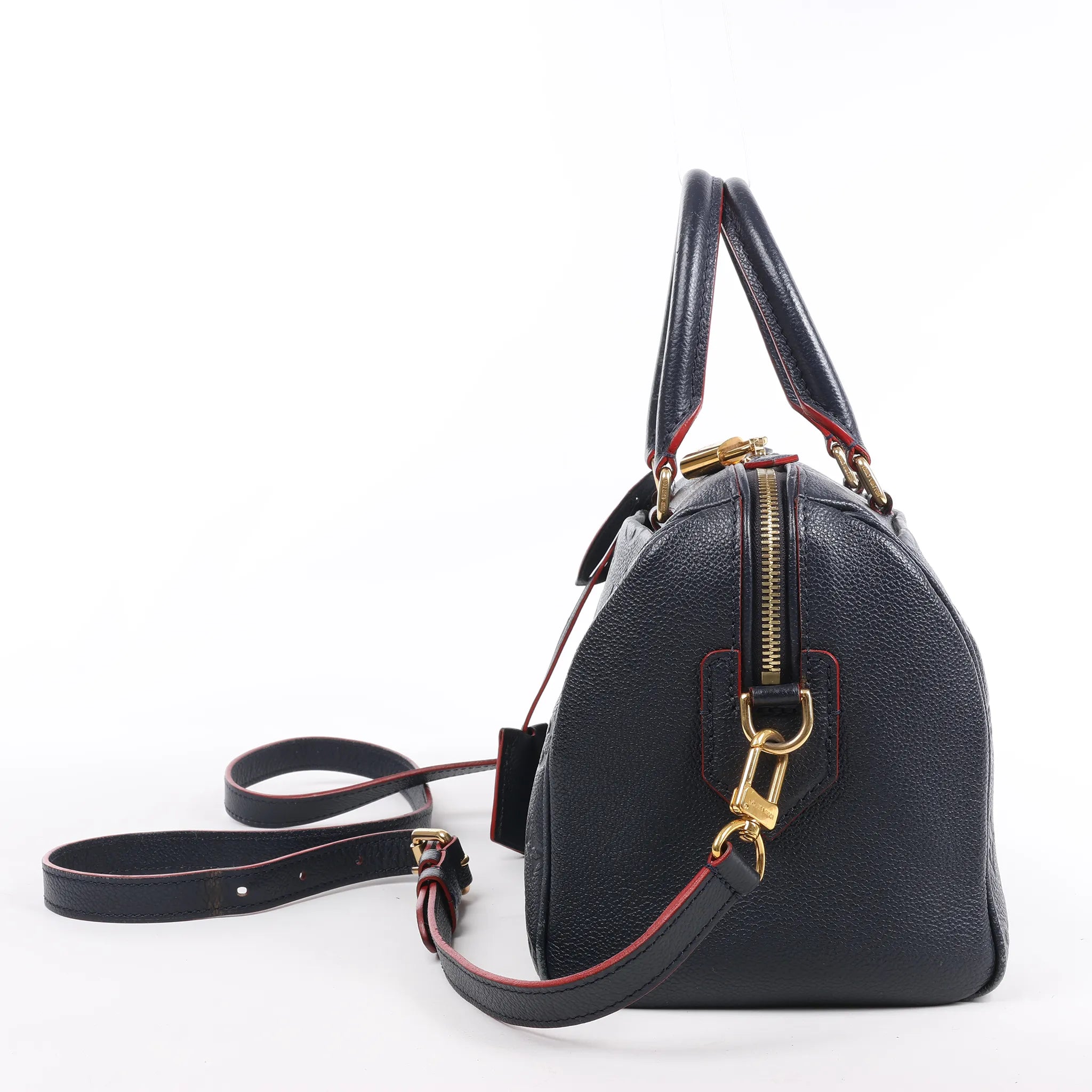 Louis Vuitton Monogram Empreinte Speedy 25 Bandoulière 2Way Handbag in Navy Blue M43501