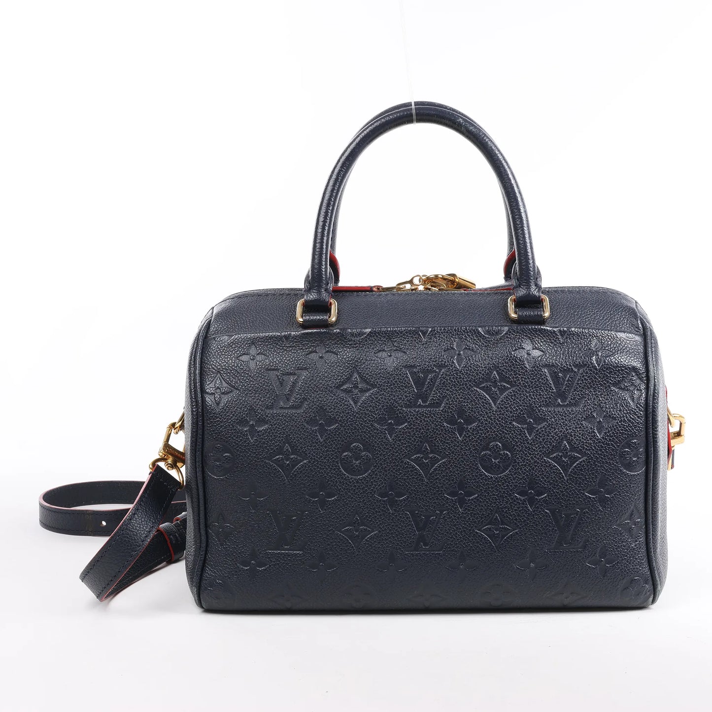 Louis Vuitton Monogram Empreinte Speedy 25 Bandoulière 2Way Handbag in Navy Blue M43501