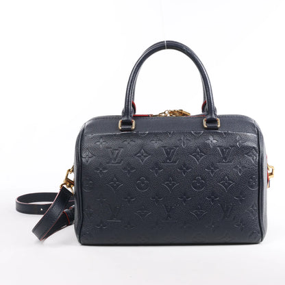 Louis Vuitton Monogram Empreinte Speedy 25 Bandoulière 2Way Handbag in Navy Blue M43501