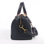 Louis Vuitton Monogram Empreinte Speedy 25 Bandoulière 2Way Handbag in Navy Blue M43501